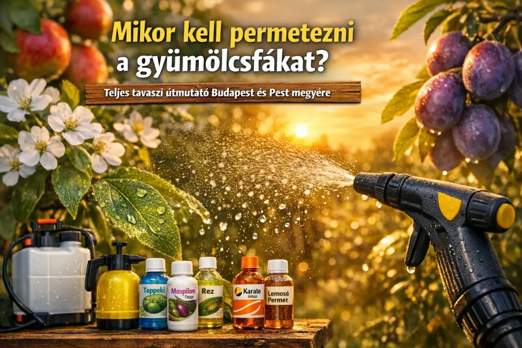 Mikor kell permetezni a gyümölcsfákat?
Teljes tavaszi útmutató Budapest és Pest megye kertjeire 