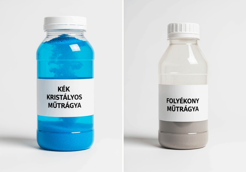 Kristályos műtrágya vs folyékony műtrágya összehasonlítás"
