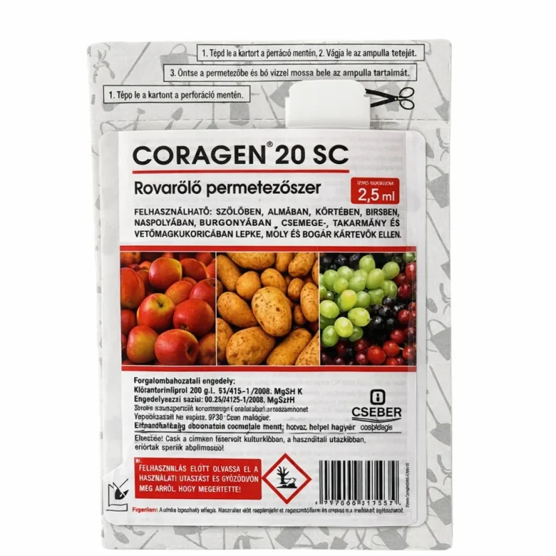 A Coragen 20 SC korszerű rovarölő permetezőszer lepke‑ és bogárkártevők ellen