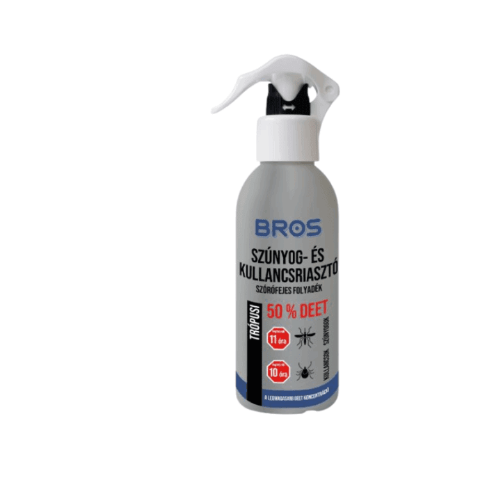 Bros Szúnyog és Kullancsriasztó trópusi, szórófejes 130ml (50% DEET)