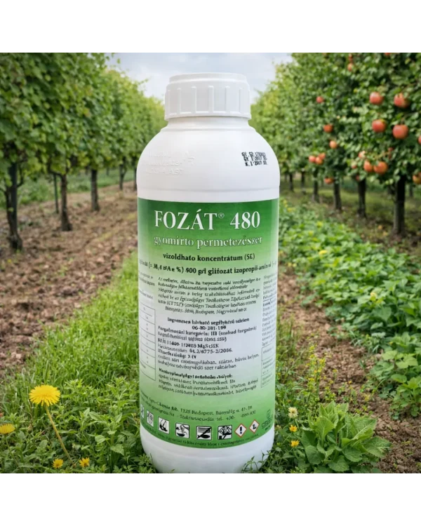 Fozát 480 – Totális glifozát gyomirtó 480 g/l hatóanyaggal szőlőbe, gyümölcsösbe és házikertbe