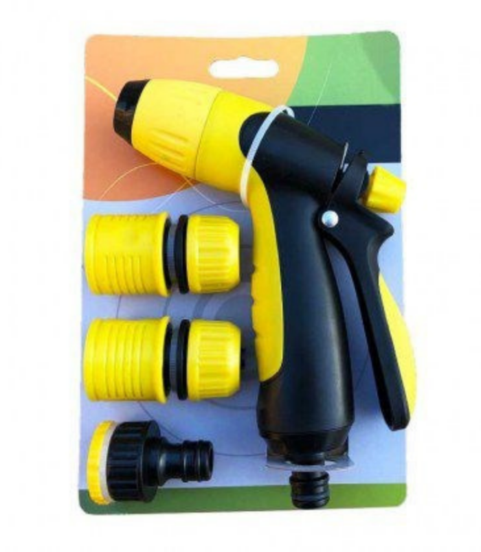 Locsolópisztoly szett 5 db-os (pisztoly+csatlakozók)