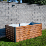 Magaságyás Strend Pro Garden, 200x100x77cm, 3D fa design, fém, magasított