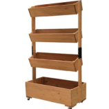 Függőleges virágcserép Strend Pro, ágyás, 4 szintes, kerekekkel, 85x45x147 cm