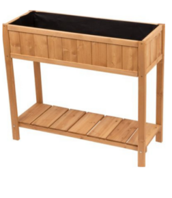 Magaságyás Strend Pro Garden, 89x33x76 cm, alsó polccal, fa, magasított, lábakkal