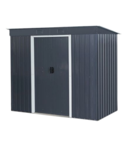 Házikó Strend Pro, Kerti, fémlemez, antracit, alappal, 217 x 110 x 174 cm