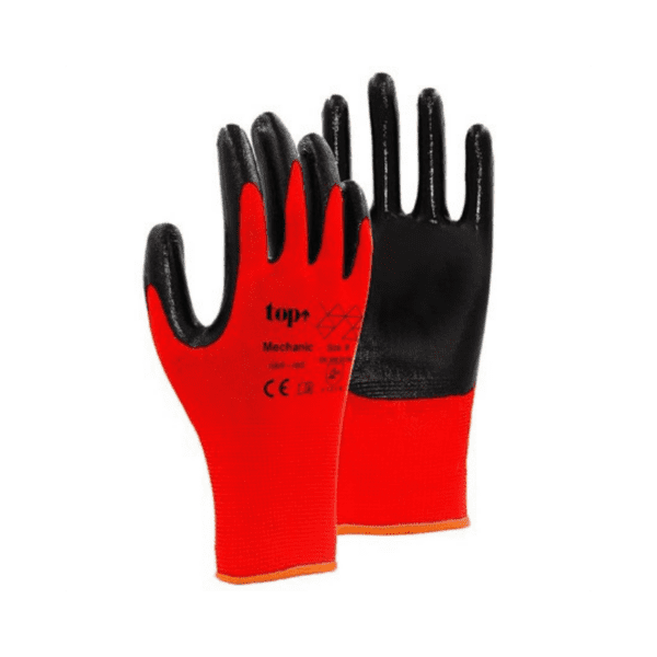 Kesztyű poliészter, nitril mártással TOP MECHANIC 8-as