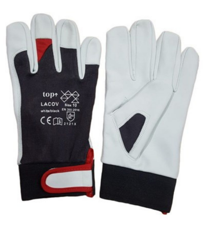 Kesztyű báránybőr pamut kézhát TOP LACOV 10-es