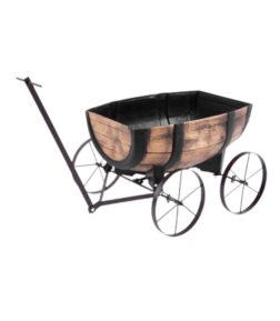 Virágcserép Strend Pro Woodeff, 41,5x29x19 cm, whiskey hordó kocsi