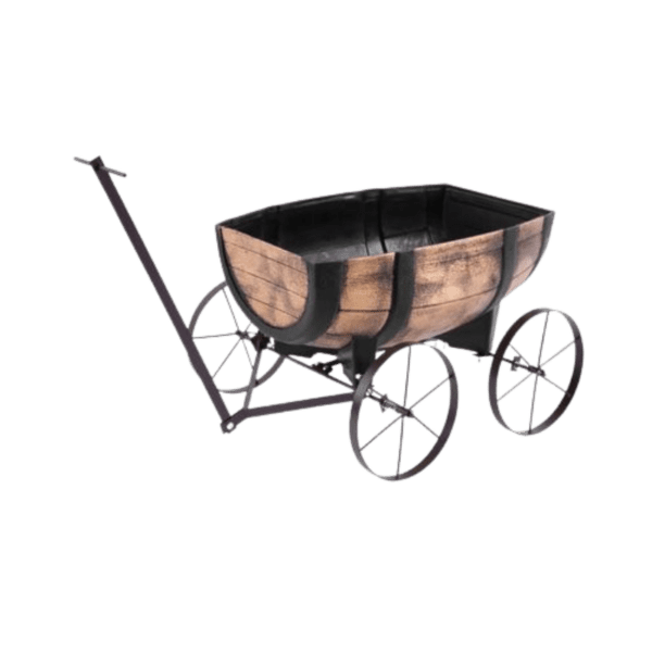 Virágcserép Strend Pro Woodeff, 41,5x29x19 cm, whiskey hordó kocsi