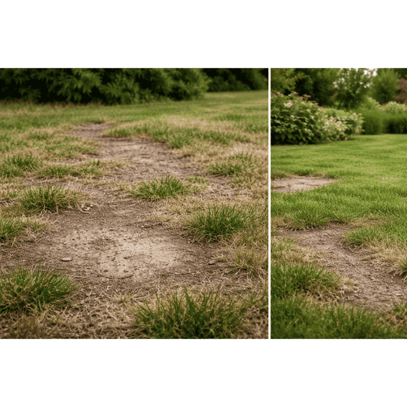A pázsit nem nő – 7 gyakori hiba a kertben és a megoldások Sok kerttulajdonos tavasszal azt tapasztalja, hogy a pázsit nem fejlődik megfelelően. Hiába locsolja, hiába nyírja rendszeresen, a fű mégsem lesz sűrű és zöld. Ez különösen gyakori probléma Budapest és Pest megye kertjeiben, például Üröm, Szentendre vagy Pomáz környékén, ahol a talaj minősége és az időjárás is befolyásolja a gyep állapotát. Ha a pázsit nem nő, az nem véletlen — szinte mindig van mögötte konkrét ok. Miért nem nő a pázsit? A pázsit növekedése több tényezőtől függ: talaj minőség tápanyag víz fény gondozás Ha ezek közül akár egy hiányzik, a gyep fejlődése lelassul vagy teljesen megáll. ❌ 1. hiba: Tápanyaghiány Ez a leggyakoribb ok. A fűnek szüksége van: nitrogénre foszforra káliumra Ha ezek hiányoznak, a gyep: lassan nő sárgul ritkás lesz 👉 Megoldás: Használj gyep műtrágyát 👉 https://magyargazdabolt.hu/termekkategoria/mutragya/ ❌ 2. hiba: Rossz talaj A tömör vagy rossz minőségű talaj nem engedi a gyökerek fejlődését. 👉 Megoldás: talaj lazítás levegőztetés ❌ 3. hiba: Nem megfelelő öntözés Túl kevés víz → kiszáradás Túl sok víz → gyökérrothadás 👉 Megoldás: heti 2–3 mély öntözés ❌ 4. hiba: Rossz fűmag Nem minden fűmag alkalmas minden kertbe. 👉 Megoldás: 👉 https://magyargazdabolt.hu/termekkategoria/fumag/ ❌ 5. hiba: Túl rövid fűnyírás Ez gyengíti a gyepet. 👉 Megoldás: ne vágd túl rövidre ❌ 6. hiba: Gyomosodás A gyomok elszívják a tápanyagot. 👉 Megoldás: 👉 https://magyargazdabolt.hu/termekkategoria/novenyvedelem/ ❌ 7. hiba: Kevés napfény A fűnek fény kell. 👉 Megoldás: árnyéktűrő fűmag ✅ Hogyan lesz újra szép a pázsit? ✔️ trágyázás ✔️ öntözés ✔️ gyomirtás ✔️ megfelelő fűmag 🔗 Ajánlott megoldások 👉 Növényvédelem https://magyargazdabolt.hu/termekkategoria/novenyvedelem/ 👉 Gyepápolás https://magyargazdabolt.hu/termekkategoria/gyepapolas/ 👉 Műtrágya https://magyargazdabolt.hu/termekkategoria/mutragya/ ❓ Gyakori kérdések Miért nem nő a pázsit tavasszal? Leggyakrabban tápanyaghiány miatt. Mikor kell trágyázni? Tavasszal és nyár elején. Hogyan lesz sűrű a gyep? Megfelelő gondozással és tápanyaggal. 📍 Local SEO Ha Budapest vagy Pest megye környékén keres kertészeti termékeket, vetőmagokat vagy növényvédő szereket, személyesen is várjuk üzletünkben: 2096 Üröm, Iskola utca 1. Webáruházunk pedig Magyarország egész területére országos kiszállítást biztosít.
