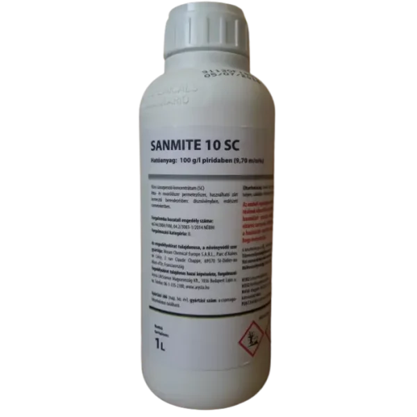 Sanmite 10 SC – Atkaölő szer minden fejlődési alak ellen | 100 g/l piridaben Sanmite 10 SC – Atkaölő szer minden fejlődési alak ellen | 100 g/l piridaben