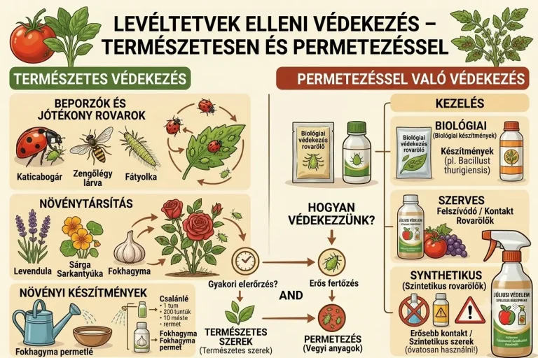 Levéltetvek elleni védekezés természetesen és permetezéssel