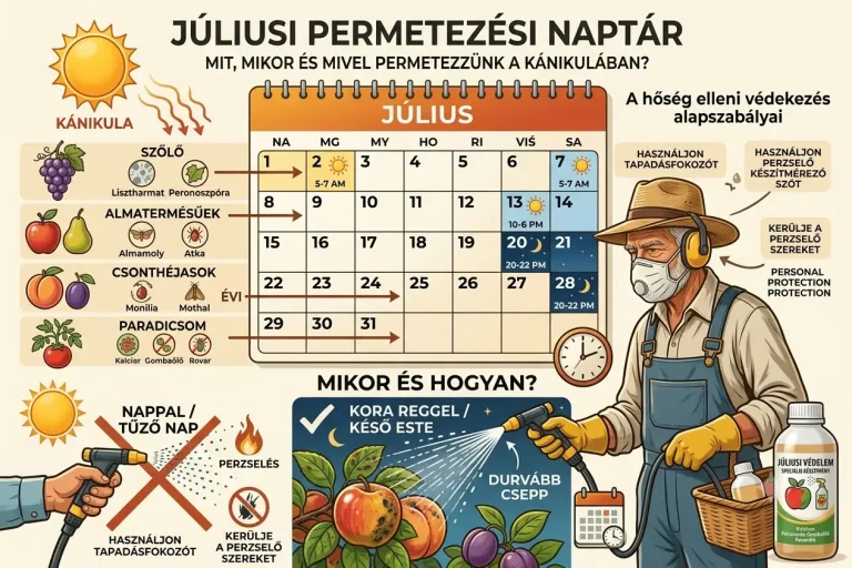 Júliusi permetezési naptár: Mit, mikor és mivel permetezzünk? | Magyargazdabolt