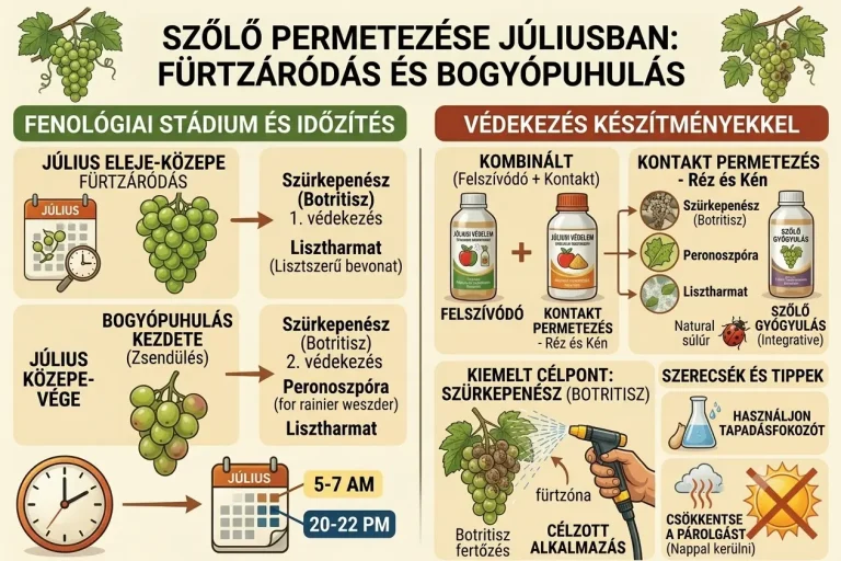Mikor kell permetezni a szőlőt júliusban? Útmutató | Magyargazdabolt