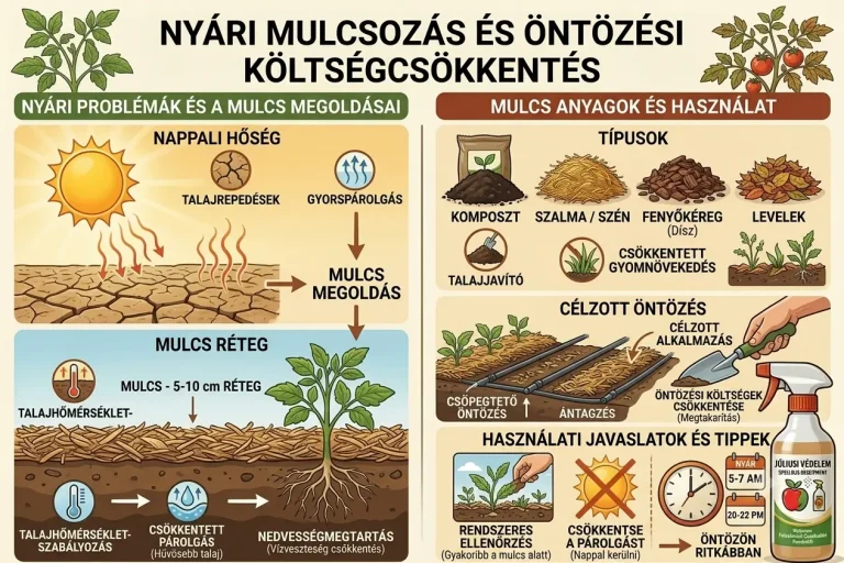 Mulcsozás nyáron – Hogyan csökkentsük az öntözési költségeket?